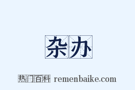 杂办是什么意思的图片